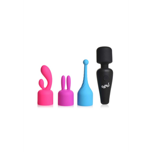 XR Brands Mini Wand Massager with 3 Attachments