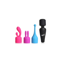 XR Brands Mini Wand Massager with 3 Attachments - thumbnail