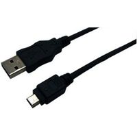 LogiLink USB 2.0 A/mini-A 3m USB-kabel USB A Mini-USB A Zwart - thumbnail