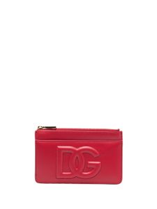 Dolce & Gabbana porte-monnaie zippé à logo DG - Rouge