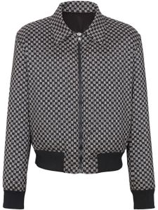 Balmain veste bomber à motif monogrammé - Noir