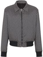 Balmain veste bomber à motif monogrammé - Noir - thumbnail