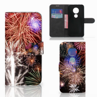 Motorola Moto G7 | G7 Plus Wallet Case met Pasjes Vuurwerk - thumbnail