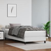 Boxspring met matras kunstleer wit 90x200 cm SKU: V3144238 - thumbnail