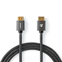 High Speed HDMI-kabel met Ethernet | HDMI-Connector - HDMI-Connector | Gun Metal Grey | Gevloc