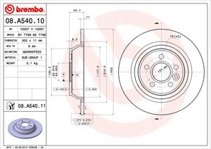 Remschijf BREMBO, Remschijftype: Massief, u.a. für Ford, Land Rover