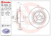 Remschijf BREMBO, Remschijftype: Massief, u.a. für Ford, Land Rover - thumbnail