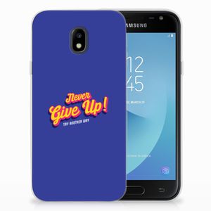 Samsung Galaxy J3 2017 Siliconen hoesje met naam Never Give Up