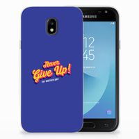 Samsung Galaxy J3 2017 Siliconen hoesje met naam Never Give Up