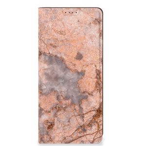 OPPO A58 4G Standcase Marmer Oranje