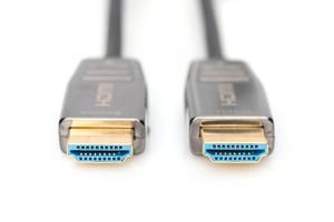 Digitus AK-330126-200-S HDMI-kabel HDMI Aansluitkabel HDMI-A-stekker, HDMI-A-stekker 20.00 m Zwart 8K UHD, Afgeschermd (dubbel)