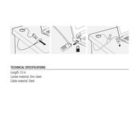 ACT Notebookslot, 1,5 m, cijferslot - thumbnail