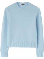 Jil Sander pull en laine à col ras du cou - Bleu