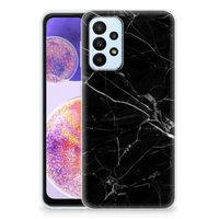 Samsung Galaxy A23 TPU Siliconen Hoesje Marmer Zwart - Origineel Cadeau Vader