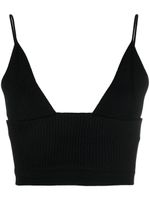 DSQUARED2 haut crop en maille nervurée - Noir