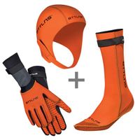 BTTLNS Neopreen accessoires voordeelset oranje - thumbnail