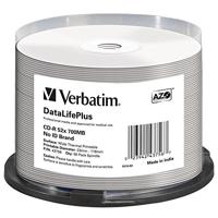 Verbatim CD-R onbewerkte schalen (52 x speed, 700 MB, 50 stuks)