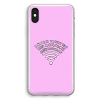 Home Is Where The Wifi Is: iPhone XS Transparant Hoesje