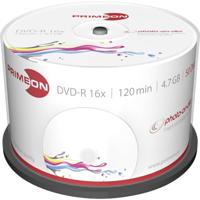 PRIMEON DVD-R 4.7GB/120Min/16x Cakebox, Foto-on-disc, Inkjet Full Size Printable Surface (50 Disc)