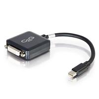 C2G 20CM Mini DisplayPort manspersoon to DVI-D Single Link vrouwtje Adapter Zwart, Full HD Mini DP of Thunderbolt Compatibel met Apple MacBook, Mac Mini, Mac Pro
