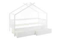 Viking Choice  Huisbed kinderbed 90x200 cm grenenhout wit met 2 opberglades