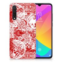 Silicone Back Case Xiaomi Mi 9 Lite Angel Skull Rood