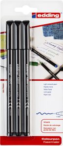 Fineliner edding 1200 1mm blister ÃƒÆ' 3 stuks zwart