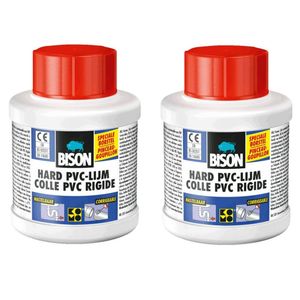 2x potjes Bison hard PVC lijm 100 ml