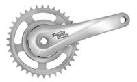 SturmeyArcher Crankset 38T, cranklengte 170mm. zilver, alumnium, spieloos. 95mm cover. 0mm diepte - thumbnail