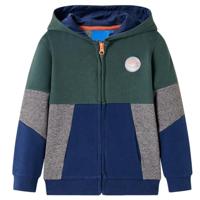 Kindervest met capuchon en rits 104 donkergroen, kinderkleding, vest voor jongens, meisjeskleding, kinderkled, jongenskleding, jongens vest