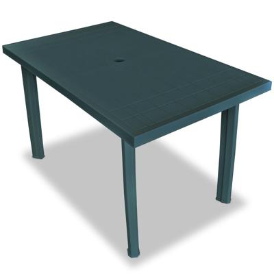 vidaXL Tuintafel 126x76x72 cm kunststof groen