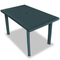 vidaXL Tuintafel 126x76x72 cm kunststof groen