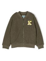 Kenzo Kids veste bomber à logo brodé - Vert - thumbnail