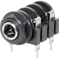 TRU COMPONENTS 1578875 Jackplug 6,35 mm Bus, inbouw horizontaal Aantal polen: 2 Mono Zwart 1 stuk(s) - thumbnail