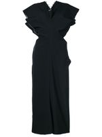 Comme Des Garçons Pre-Owned raw edge peplum dress - Noir