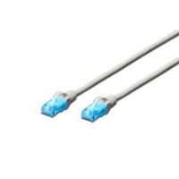 DIGITUS LAN kabel Cat 5e - 2m - CCA netwerkkabel met RJ45 - U/UTP niet afgeschermd - compatibel met Cat-6 & Cat-5 - grijs