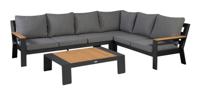 Exotan Loungeset Valerie Rechts, Teakhout - Anthracite - thumbnail