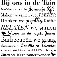 Bij ons in de tuin - Muursticker