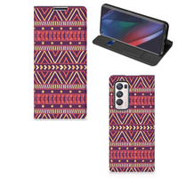 OPPO Find X3 Neo Hoesje met Magneet Aztec Paars