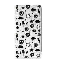 Mobiel BookCase Samsung Galaxy A41 Silver Punk