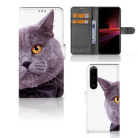 Sony Xperia 1 III Telefoonhoesje met Pasjes Kat