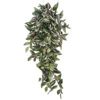 Mica Decorations Kunstplant - tradescantia vaderplant - groen - 80 cm   - - thumbnail