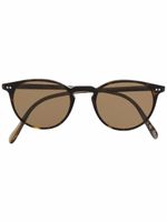 Oliver Peoples lunettes de soleil Riley à monture ronde - Marron