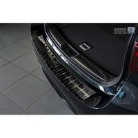 Zwart RVS Bumper beschermer passend voor Toyota Avensis III Facelift 2015- 'Ribs' AV245148 - thumbnail