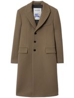 Burberry manteau en laine à simple boutonnage - Marron