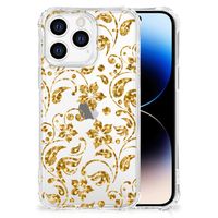 iPhone 14 Pro Case Gouden Bloemen