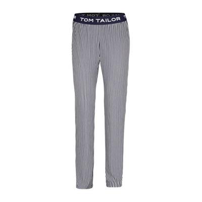 Tom Tailor gestreepte pyjamabroek donkerblauw/wit
