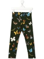 Dolce & Gabbana Kids legging en jersey à imprimé papillon - Vert - thumbnail