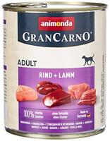 Animonda Gran Carno hondenvoer, voor volwassenen en honden, verschillende soorten en maten, Rund+ lam, 6 x 800 g, Rund+lam