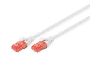 Digitus DK-1617-050/WH RJ45 Netwerkkabel, patchkabel CAT 6 U/UTP 5.00 m Wit Halogeenvrij, Verdraaide paren 1 stuk(s)